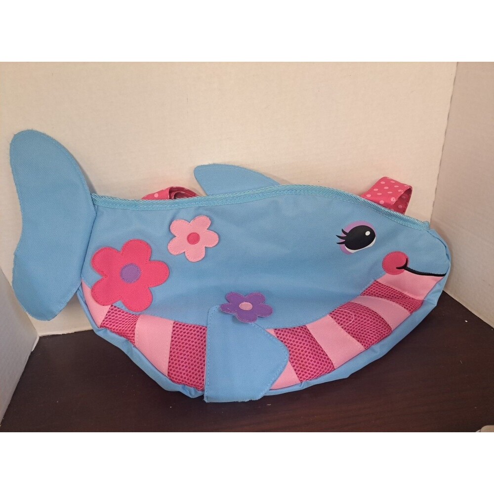 Stephen Joseph Blue And Pink Whale Beach Bag